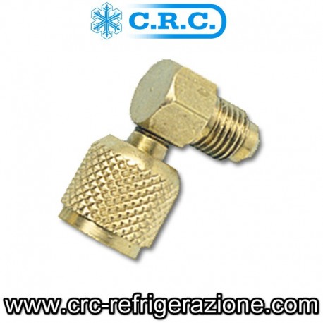 RACCORDO AD ANGOLO MOD. RG090 1/4 F. X 1/4 M.